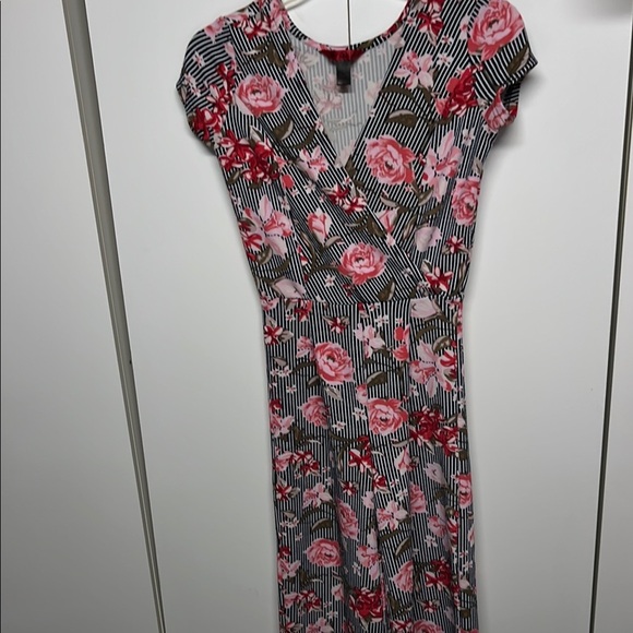 Floral Striped Boho Jumpsuit - Picture 2 of 7